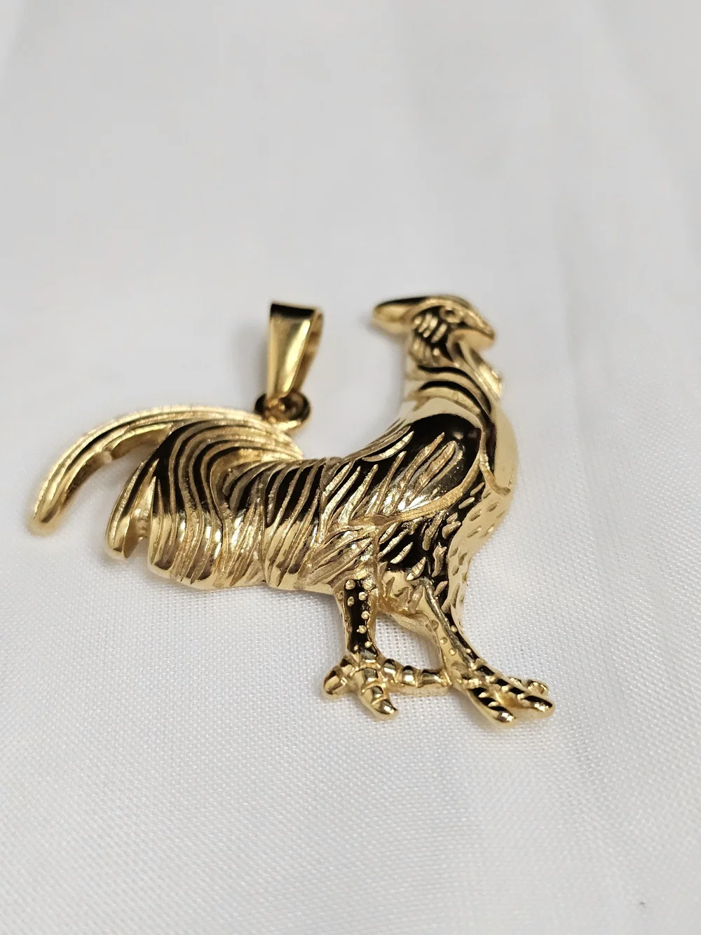 Gold Rooster Pendant Necklace - Women Jewelry